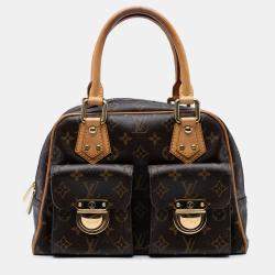 Pre Owned Louis Vuitton Brown Monogram Manhattan PM