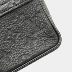 Pre Owned Louis Vuitton Black Monogram Taurillon Pico S Lock