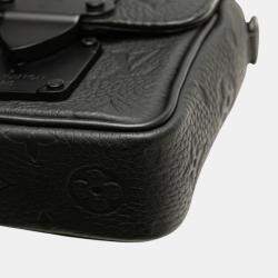 Pre Owned Louis Vuitton Black Monogram Taurillon Pico S Lock