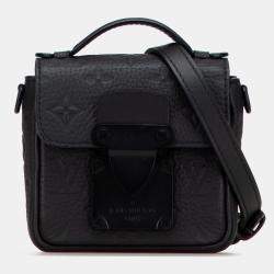 Pre Owned Louis Vuitton Black Monogram Taurillon Pico S Lock
