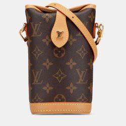 Pre Owned Louis Vuitton Brown Monogram Fold Me Pouch