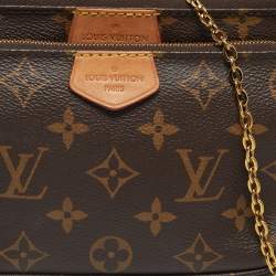 Pre Owned Louis Vuitton Kaki Monogram Canvas Multi Pochette Accessoires Bag