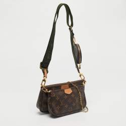 Pre Owned Louis Vuitton Kaki Monogram Canvas Multi Pochette Accessoires Bag