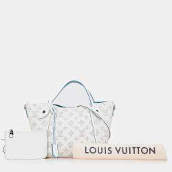 Pre Owned Louis Vuitton White Monogram Mahina Hina PM