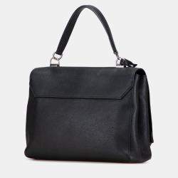 Pre Owned Louis Vuitton Black Leather Lockme II