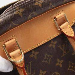 Pre Owned Louis Vuitton Deauville Brown Monogram Canvas and Leather Shoulder Bag