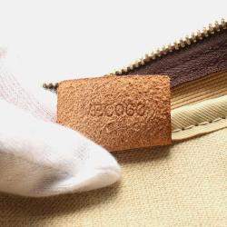 Pre Owned Louis Vuitton Deauville Brown Monogram Canvas and Leather Shoulder Bag