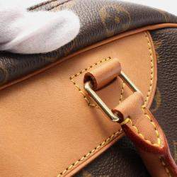Pre Owned Louis Vuitton Deauville Brown Monogram Canvas and Leather Shoulder Bag