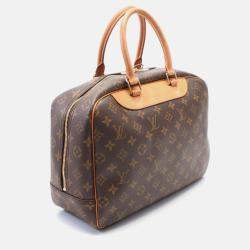 Pre Owned Louis Vuitton Deauville Brown Monogram Canvas and Leather Shoulder Bag