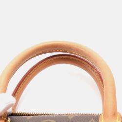 Pre Owned Louis Vuitton Deauville Brown Monogram Canvas and Leather Shoulder Bag