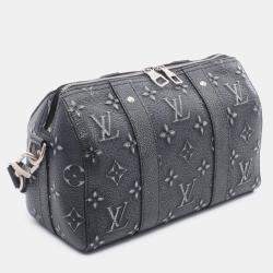 Pre Owned Louis Vuitton Grey Monogram Faded Leather City Keepall
