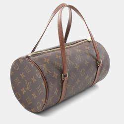 Pre Owned Louis Vuitton Papillon Brown Canvas Satchel Bag