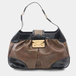 Pre Owned Louis Vuitton Polly Brown/Black Monogram Cuir Embossé Hobo Bag
