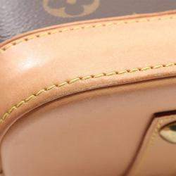 Pre Owned Louis Vuitton Alma Brown Leather, Canvas  Satchel Bag