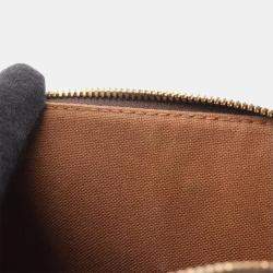 Pre Owned Louis Vuitton Alma Brown Leather, Canvas  Satchel Bag