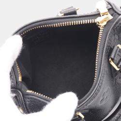 Pre Owned Louis Vuitton Speedy 20 Black Monogram Leather Satchel Bag