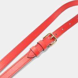 Pre Owned Louis Vuitton S Lock Red Leather Top Handle Bag