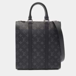 Pre Owned Louis Vuitton Sac Plat Black Coated Canvas Tote Bag
