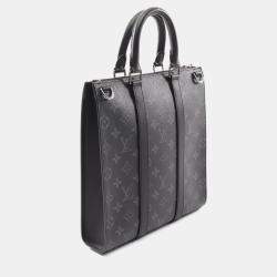 Pre Owned Louis Vuitton Sac Plat Black Coated Canvas Tote Bag