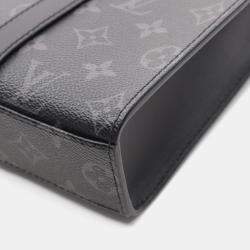 Pre Owned Louis Vuitton Sac Plat Black Coated Canvas Tote Bag