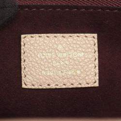 Pre Owned Louis Vuitton Neverfull MM Beige Monogram Empreinte Leather Tote Bag