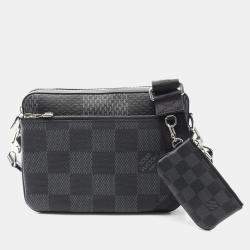 Pre Owned Louis Vuitton Trio Limited Edition Damier Graphite 3D Messenger Bag 