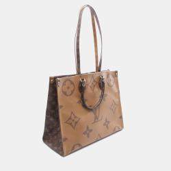 Pre Owned Louis Vuitton Onthego GM Giant Monogram Reverse Canvas Tote Bag