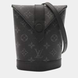 Pre Owned Louis Vuitton Envelope Monogram Eclipse Canvas Pouch