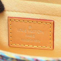 Pre Owned Louis Vuitton LV Pop Tambourin Multicolour Coated Canvas, Leather Shoulder Bag