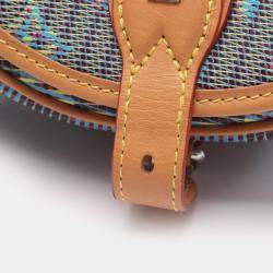 Pre Owned Louis Vuitton LV Pop Tambourin Multicolour Coated Canvas, Leather Shoulder Bag