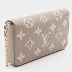 Pre Owned Louis Vuitton OnTheGo East West Beige Monogram Empreinte Leather Shoulder Bag