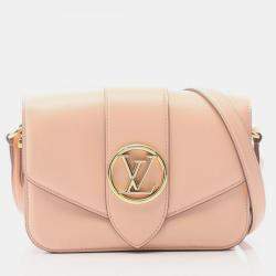 Pre Owned Louis Vuitton Pont Neuf Pink Leather Shoulder Bags