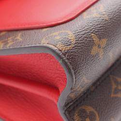 Pre Owned Louis Vuitton  Victoire Brown Monogram Canvas Leather Shoulder Bags