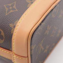 Pre Owned Louis Vuitton Nano Noe Brown Monogram Canvas Handbag