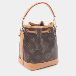 Pre Owned Louis Vuitton Nano Noe Brown Monogram Canvas Handbag