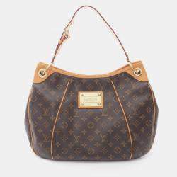 Pre Owned Louis Vuitton Galleria PM Brown Monogram Canvas Shoulder Bag 