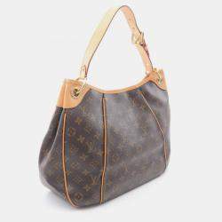 Pre Owned Louis Vuitton Galleria PM Brown Monogram Canvas Shoulder Bag 