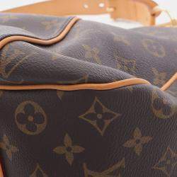 Pre Owned Louis Vuitton Galleria PM Brown Monogram Canvas Shoulder Bag 