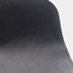 Pre Owned Louis Vuitton Lockme Chain Black Grained Calfskin Leather Shoulder Bag