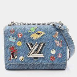 Pre Owned Louis Vuitton Twist Blue Epi Denim Leather Shoulder Bags