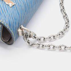 Pre Owned Louis Vuitton Twist Blue Epi Denim Leather Shoulder Bags