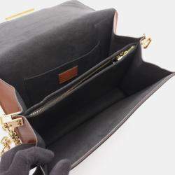 Pre Owned Louis Vuitton Dauphine Brown Monogram Canvas Leather Shoulder Bag