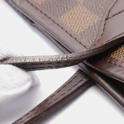 Pre Owned Louis Vuitton Neverfull MM Brown Damier Ebene Canvas Tote Bag