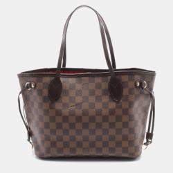 Pre Owned Louis Vuitton Neverfull MM Brown Damier Ebene Canvas Tote Bag
