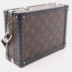 مملوكة مسبقًا حقيبة يد لوي فيتون بوكس براون مونوغرام ماكاسار كانفاس