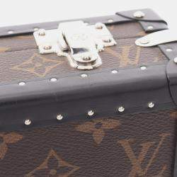 مملوكة مسبقًا حقيبة يد لوي فيتون بوكس براون مونوغرام ماكاسار كانفاس