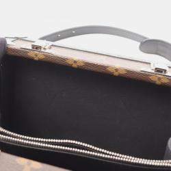 مملوكة مسبقًا حقيبة يد لوي فيتون بوكس براون مونوغرام ماكاسار كانفاس