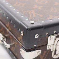 مملوكة مسبقًا حقيبة يد لوي فيتون بوكس براون مونوغرام ماكاسار كانفاس