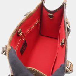 Pre Owned Louis Vuitton  On The Go PM Brown Canvas Tote Bag