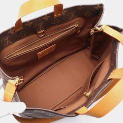 مملوكة مسبقًا حقيبة تسوق لوي فيتون جلد مونوغرام بنية متوسطة الحجم